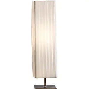 Настольная лампа SalesFever Jonna E27 1 шт. Абажур плиссе Salesfever, белый/хромированный