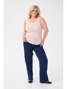 KAFFE curve Футболка-джерси KComia облегающего кроя в цвете Lotus