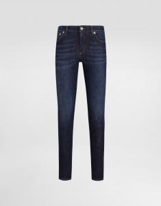 Джинсы скинни из денима Dolce & Gabbana, мультиколор