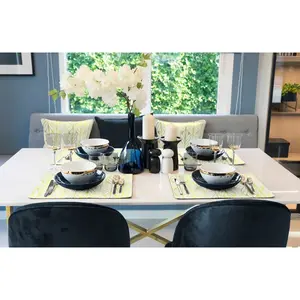 Платцсет Wave органический GOTS, сертифицирован CERES 0242, сделано в Германии Adam, желтый/светло-зеленый/натуральный