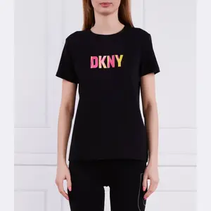 Футболка маленького размера со светоотражающим логотипом Dkny, черный