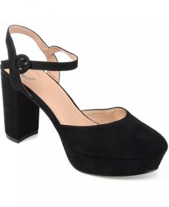 Женские туфли-лодочки Roslynn на платформе и блочном каблуке Journee Collection, черный