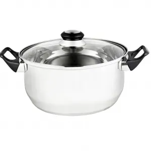 Кастрюля из нержавеющей стали 2,1 л Ø18 см, маленькая кастрюля со стеклянной крышкой, для газовой плиты, спагетти Karl Hausmann