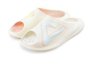 PEAK Очень маленькие толстые тапочки-слайды унисекс, белые, синие/светло-желтые