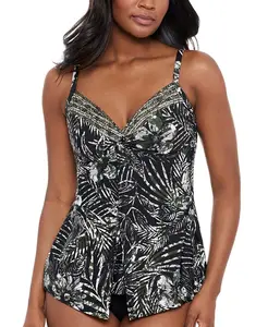 Женский топ-танкини Zahara Love Knot с чашками на косточках Miraclesuit, черный