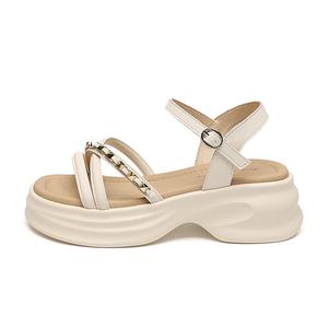 Сандалии с одним ремешком женские ZHR, Beige