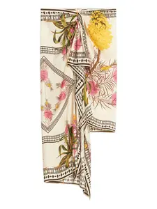 Асимметричная юбка с цветочным принтом Blumarine, нейтральный