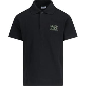 Поло с вышитым логотипом Burberry, черный