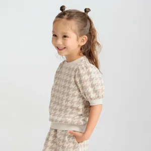 Топ с жаккардовым узором «гусиная лапка» Branshes, цвет Brown