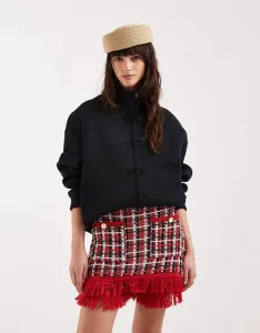 Красные трикотажные твидовые шорты ASOS DESIGN