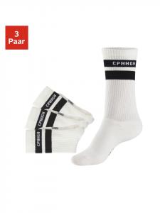Copenhagen Studios Теннисные носки размера 3X, белые с черными полосками