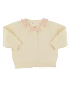Вязаный кардиган с бантом для девочки (мини-кардиган) - для малышек. Oh Baby!, белый