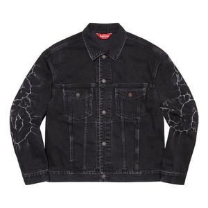 Куртка shibori denim trucker jacket 'black white' Supreme, черный