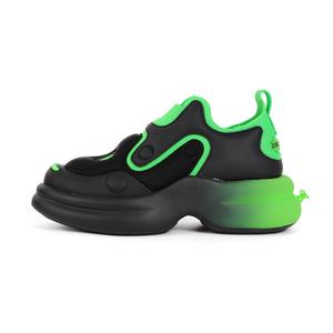 Низкие, массивные, мягкие, нескользящие кроссовки унисекс, черно-зеленые ZERO COSMOS, Neon Green