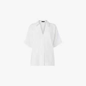 Рубашка Whistles с V-образным вырезом, белый
