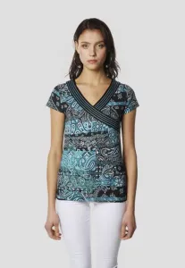 Футболка с принтом Koroshi, Turquesa Turquoise