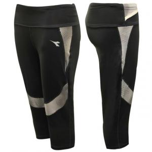 Женские леггинсы темно-дымчатого цвета 3/4 Diadora, серый