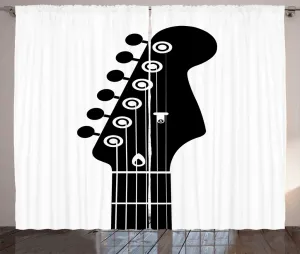 Штора ABAKUHAUS Guitar Rustic, однотонные полугитарные струны, универсальные ленточные шторы для гостиной с петлями и крючками, 280 x 225 см, цвет: антрацитовый серый и белый Abakuhaus