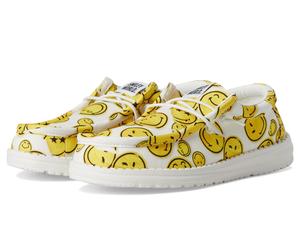Туфли Hey Dude Kids Wally Smiley, цвет White/Yellow