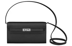 HERMES Кожаная сумка кроссбоди Kelly To Go Epsom женская 89 Noir Black