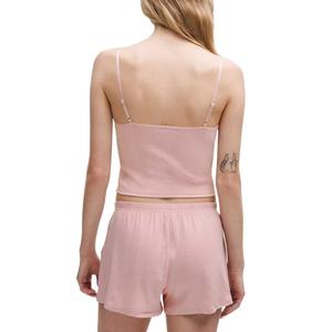 Хлопковая майка-ками Pointelle Lululemon, розовый