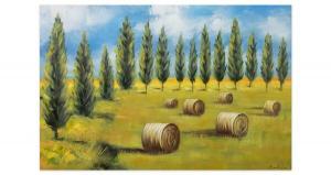 Акриловая картина ручной работы KUNSTLOFT Dem Himmel so nah цвет beige/grün