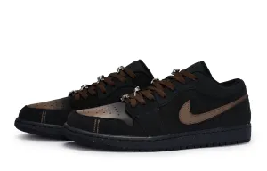 Air 1 Vintage баскетбольные кроссовки мужские low top Coffee Jordan, черный coffee