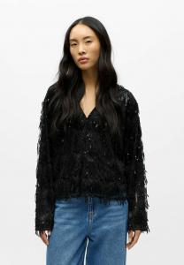 Кардиган Object WICKEL PERLENVERZIERTER, Black