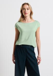 Базовая футболка MIT U-BOOT-AUSSCHNITT Street One, цвет Grün