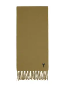 Шарф Ami De Coeur с вышивкой AMI Paris, зеленый