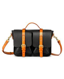 Женская сумка-портфель Speedwell из натуральной кожи OLD TREND, черный