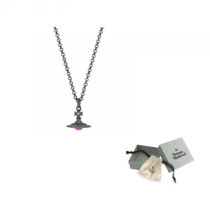 Латунные ожерелья для мужчин в цвете ганметалл-грей Vivienne Westwood