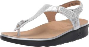 Женские плоские сандалии SAS, серебро