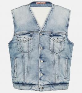 Джинсовый жилет оверсайз Acne Studios, синий