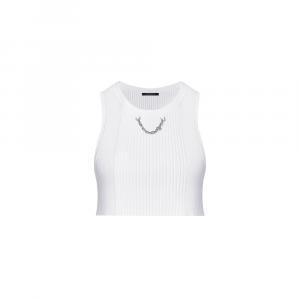 Укороченный топ в рубчик Louis Vuitton, белый