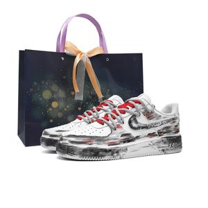 Nike Кроссовки Air Force 1 Abrasion Resistant Low top Skateboard мужские черные