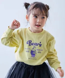 Футболка с длинным рукавом и крупным силуэтом дьявольской лабрадорши, Детская одежда. Размер 26SS Devirock, цвет 005-Bear-S Yellow