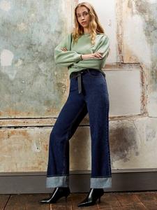 Укороченные джинсы с подвернутым краем Petite Ro&Zo, Blue