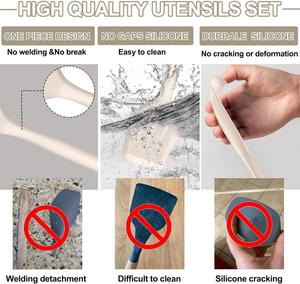 Набор силиконовых кухонных принадлежностей, Umite Chef 22 шт. (хаки)