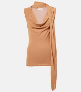 Топ с драпировкой в виде шарфа Aya Muse, желто-коричневый