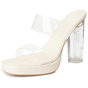 Женские тапочки-слайды с резиновой подошвой, устойчивой к запахам и истиранию Lan Miao, Ecru