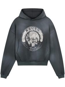 Худи с графичным принтом ROUGH., серый