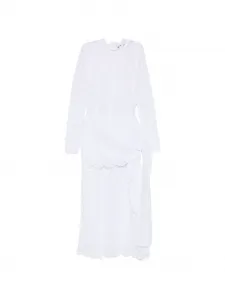 Платье с кружевной отделкой Pnk, белый