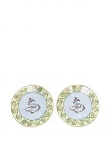 Набор из двух тарелок с принтом Ginori 1735, синий