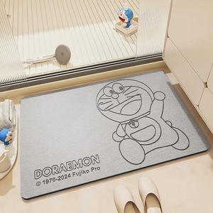 Dajiang Ковер 39x60 см из диатомита с Doraemon Happy Journey для ванной, нескользящий, быстрое впитывание