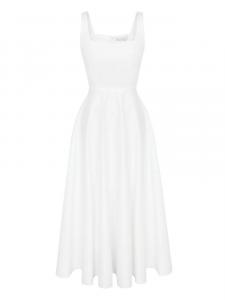 POST MERIDIEM декорированное платье миди, белый