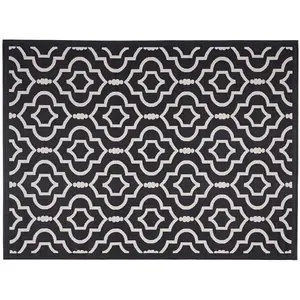 Внутренний ковер с изображением клеверного каньона и четырехлистником Safavieh, черный, 244x336 см