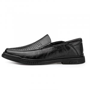 PAIBLOKS Мужские повседневные туфли черные перфорированные, цвет Black-Perforated