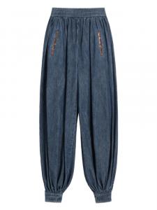 Джинсы со складками Valentino Garavani, синий