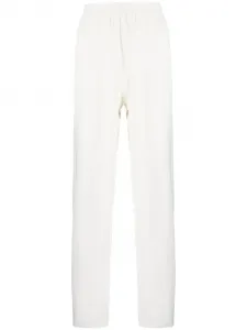 Брюки с эластичным поясом и драпировкой Forte Forte, белый